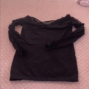 A long sleeve black tight  top